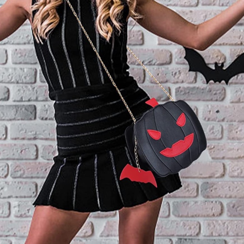 Vampire Pumpkin Halloween Crossbody Bag - NWT